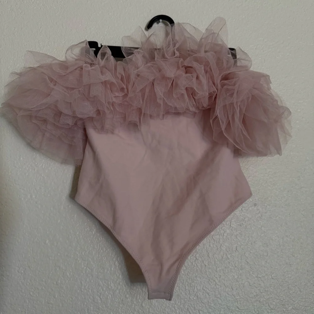 NWOT FREE PEOPLE Big Love Bodysuit in Pink/Rose